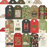 Simple Stories The Holiday Life  Tags Elements Patterned Paper