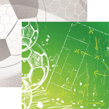 Reminisce Let's Play Soccer Chalk Board Patterned Paper