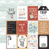Echo Park Let's Take The Trip 3x4 Journaling Cards Patterned Paper