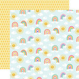 Echo Park My Little Girl Sunshine And Rainbows Patterned Paper