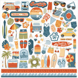 Echo Park Summer Vibes Element Sticker Sheet
