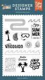 Echo Park Summer Vibes Summer Vacation Designer Stamp Set