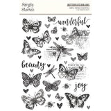 Simple Stories Simple Vintage Essentials Butterflies Rub On Embellishments