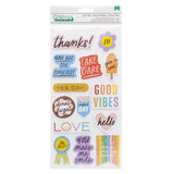 Pebbles Thickers Good Vibes Phrase Stickers
