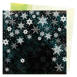 American Crafts Vicki Boutin Evergreen and Holly First Snow Patterned Paper
