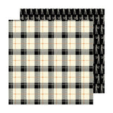 American Crafts Happy Halloween Mummy Plaid Patterned Paper