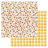 American Crafts Farmstead Harvest Colorful Leaves Patterned Paper