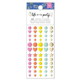 American Crafts Life of the Party Iridescent Glitter Enamel Dot Embellishments