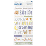 American Crafts Thickers Hello Little Boy Phrase Stickers