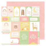 American Crafts Hello Little Girl Tags Patterned Paper