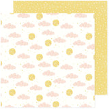American Crafts Hello Little Girl Clouds Patterned Paper