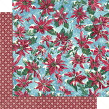 Graphic 45 Let it Snow Collection Poinsettia Parade Patterned Paper