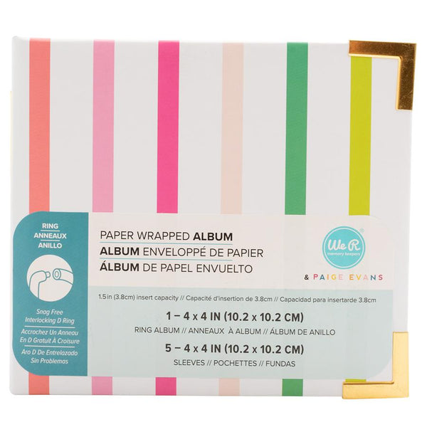 We R Memory Keepers Paper Wrapped 4x4 Album - Striped – Cheap Scrapbook  Stuff