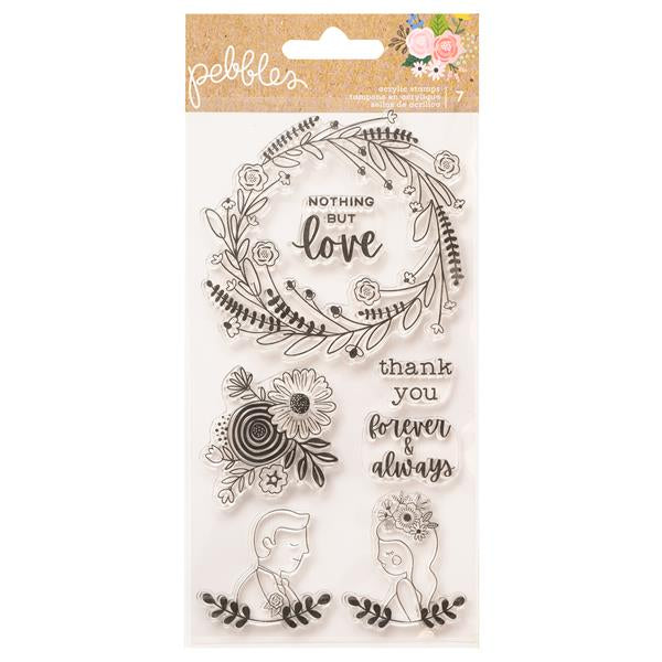 Pebbles Lovely Moments Clear Acrylic Stamp Set