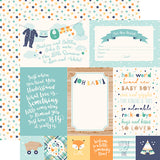 Echo Park Hello Baby Boy 4X6 Journaling Cards Patterned Paper