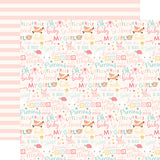 Echo Park Hello Baby Girl Baby Girl Words Patterned Paper