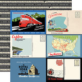 Carta Bella All Aboard Postcards Patterned Paper