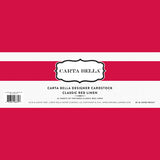 Carta Bella Designer Cardstock  - Classic Red Linen