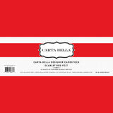Carta Bella Designer Cardstock - Scarlet Red Felt