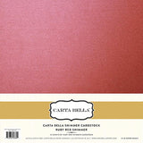 Carta Bella Shimmer Cardstock - Ruby Red - 111lb. Cover