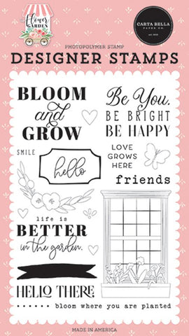 Carta Bella Flower Garden Bloom & Grow Designer Stamp Set