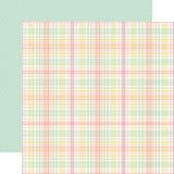 Carta Bella Here Comes Easter Pretty Plaid  Patterned Paper