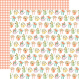 Carta Bella Here Comes Spring Watering Can Bouquet Patterned Paper