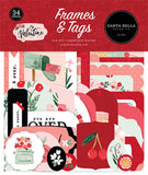 Carta Bella My Valentine Frames & Tags Embellishments