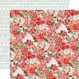 Carta Bella Christmas Flora Peaceful Small Floral Patterned Paper