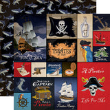 Carta Bella Pirates 6x4 Journaling Cards Patterned Paper