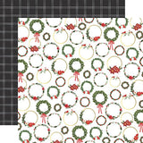 Carta Bella Happy Christmas Christmas Wreaths Patterned Paper