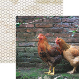 Reminisce Chicken Life Pecking Order Patterned Paper