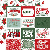Echo Park Christmas Salutations No. 2 4x3 Journaling Cards Patterned Paper