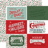 Echo Park Christmas Salutations No. 2 6x4 Journaling Cards Patterned Paper
