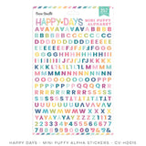 Cocoa Vanilla Studio Happy Days Mini Puffy Alphabet Sticker Embellishments