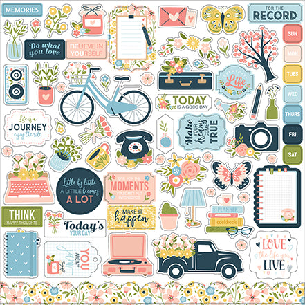 Echo Park Day In The Life No. 2 Element Sticker Sheet – Cheap
