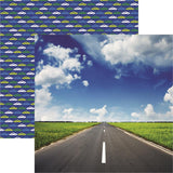 Reminisce In The Driver's Seat Open Roads Patterned Paper