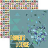 Reminisce In The Driver's Seat Driver's License Patterned Paper