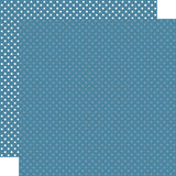 Echo Park Dots & Stripes Medium  Blue Dot Patterned Paper