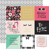 Echo Park Fashionista 4X4 Journaling Cards Patterned Paper