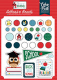 Echo Park First Day Of School Adhesive Brad Embellishments