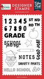 Echo Park First Day Of School Grade School Designer Stamp Set