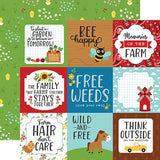 Echo Park Fun On The Farm 4x4 Journaling Cards Patterned Paper