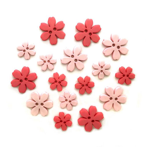 Buttons Galore Flower Power - Carnation
