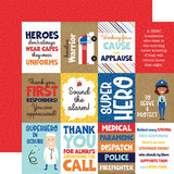 Echo Park First Responder 3x4 Journaling Cards Patterned Paper
