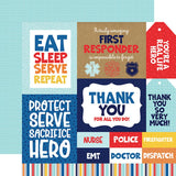 Echo Park First Responder Multi Journaling Cards Patterned Paper