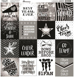 Reminisce Game Day:  Cheerleading 12x12 Square Sticker Sheet