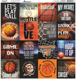 Reminisce Game Day - Basketball 12x12 Square Sticker
