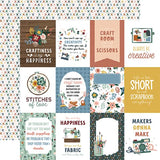 Echo Park Let's Create 3x4 Journaling Cards Patterned Paper