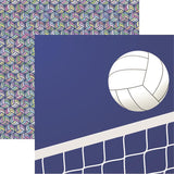 Reminisce Let's Play Volleyball Volleyball 3 Patterned Paper